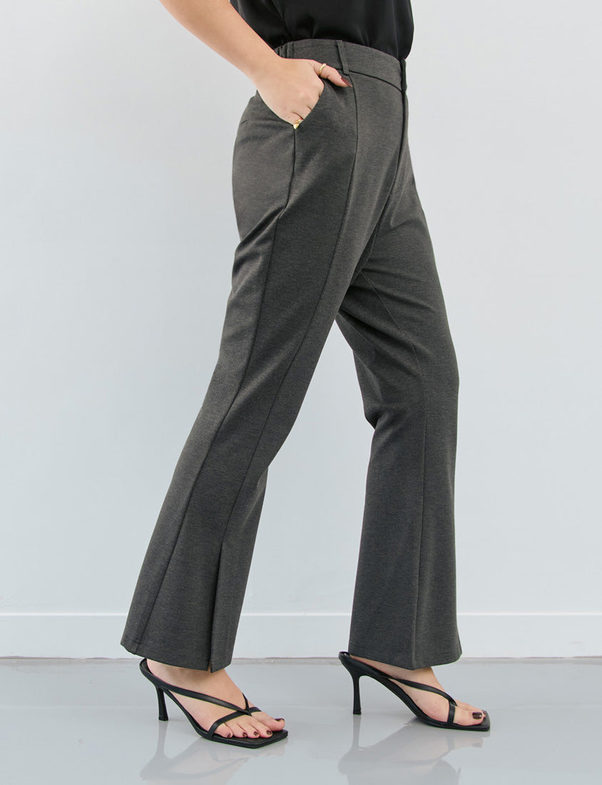 MISS. Standard Perfect Fit Slit Plus Size Flare Tailored Pants