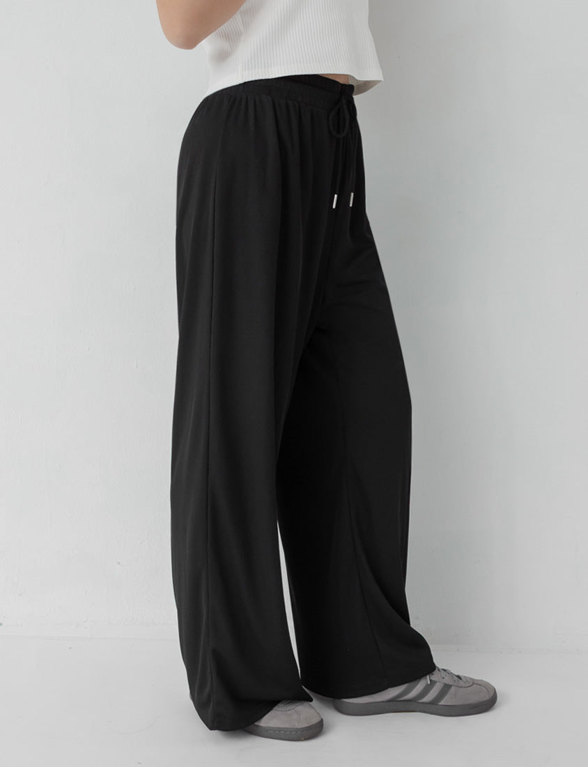 Hip-Contouring Slim Plus Size Wide Leg Pants (Long)