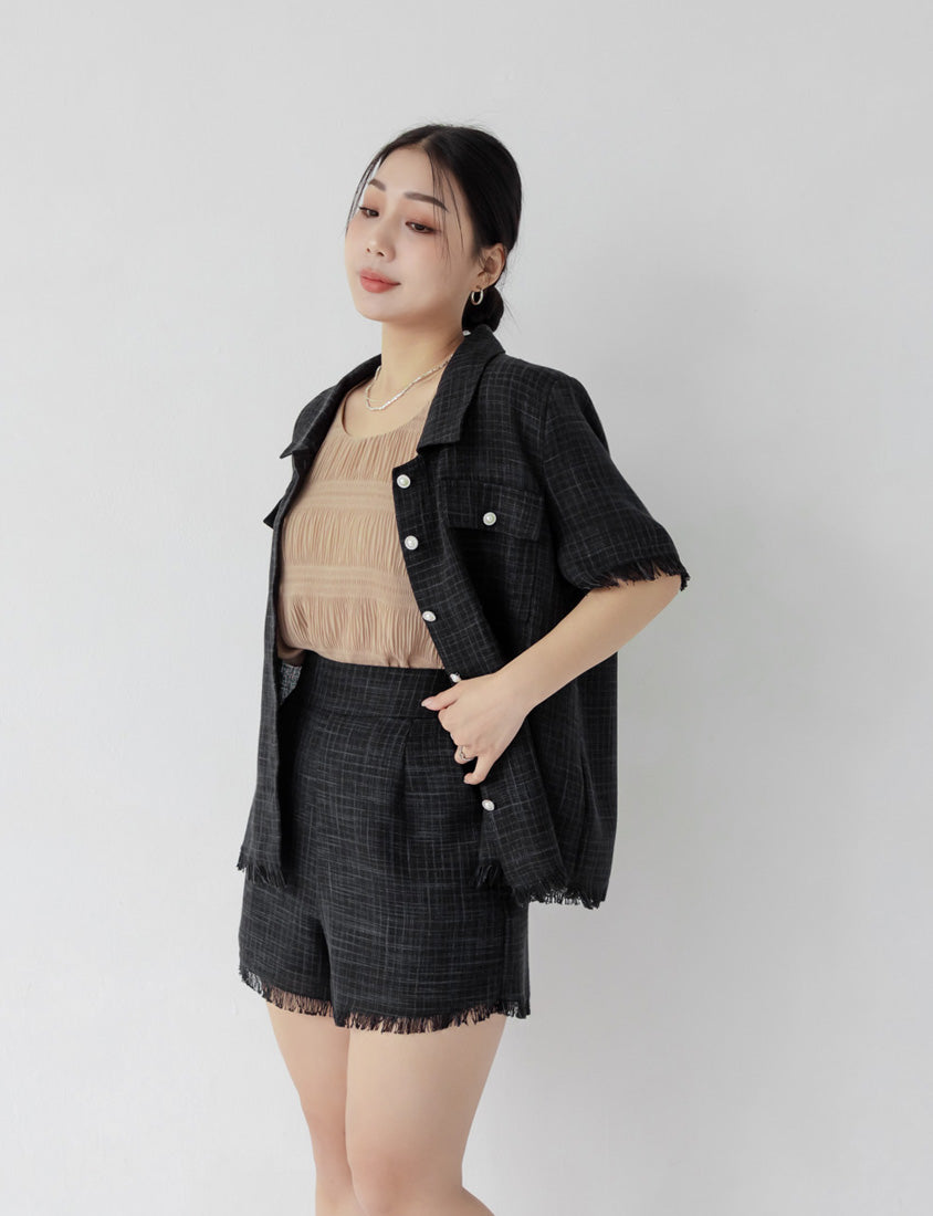 MISS. Korean Style Crinkled Plus Size Chiffon Top