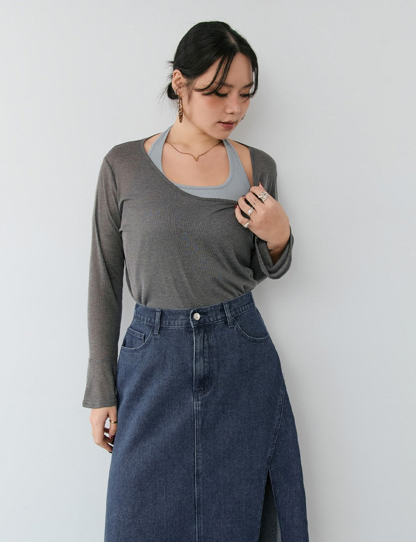 MUA! Sultry Open-Back Plus Size Two Piece Top