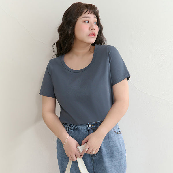 Upgraded 2.0! U-Neck Plus Size Slim Tee