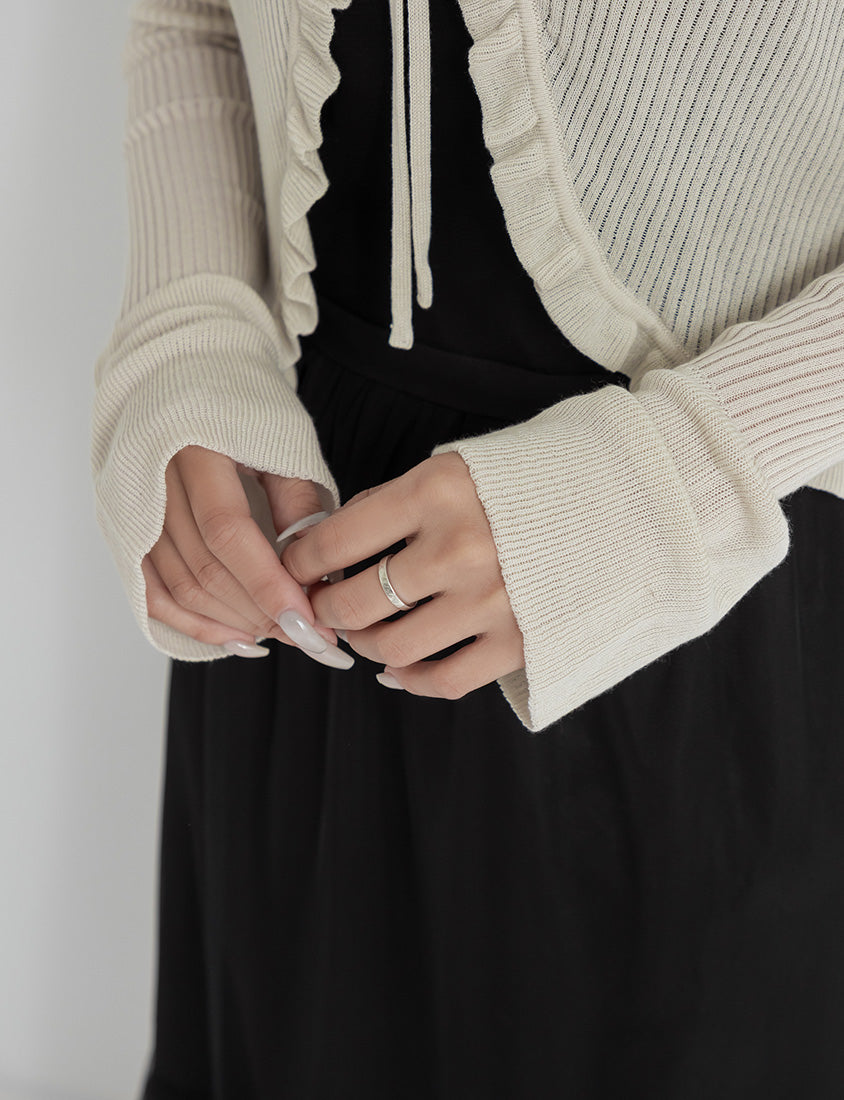 Instant Cooling Tencel Blend Tie-Front Knit Plus Size Cardigan