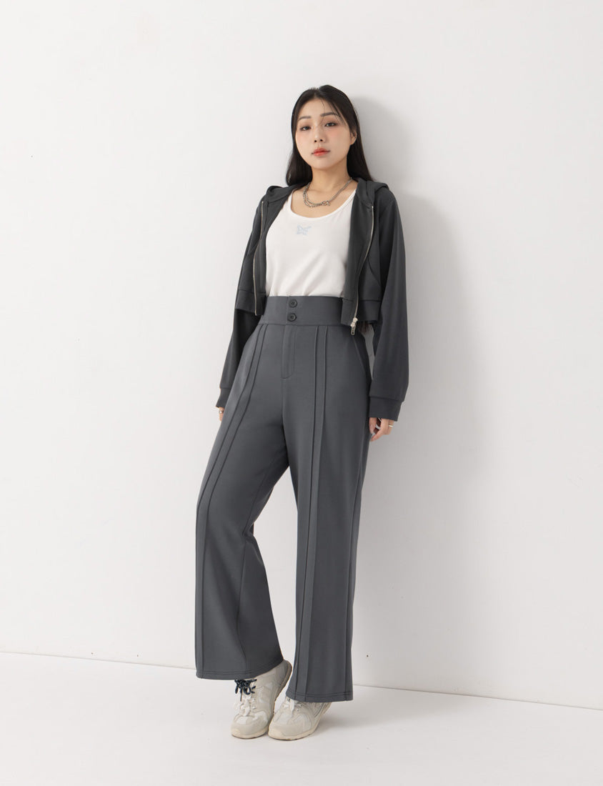 MUA! Cloud Cotton High Waist Double Seam Plus Size Pants