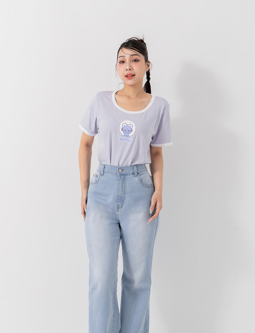 Poly Lulu x UGLY MEWS Collab Cute Cat Tee
