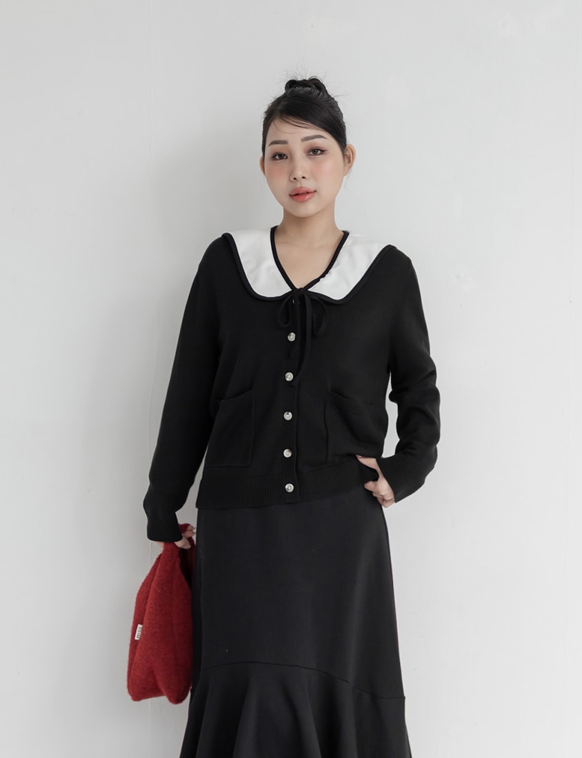 Skin-Friendly Tencel Silky Wool V-Neck Plus Size Knit Cardigan