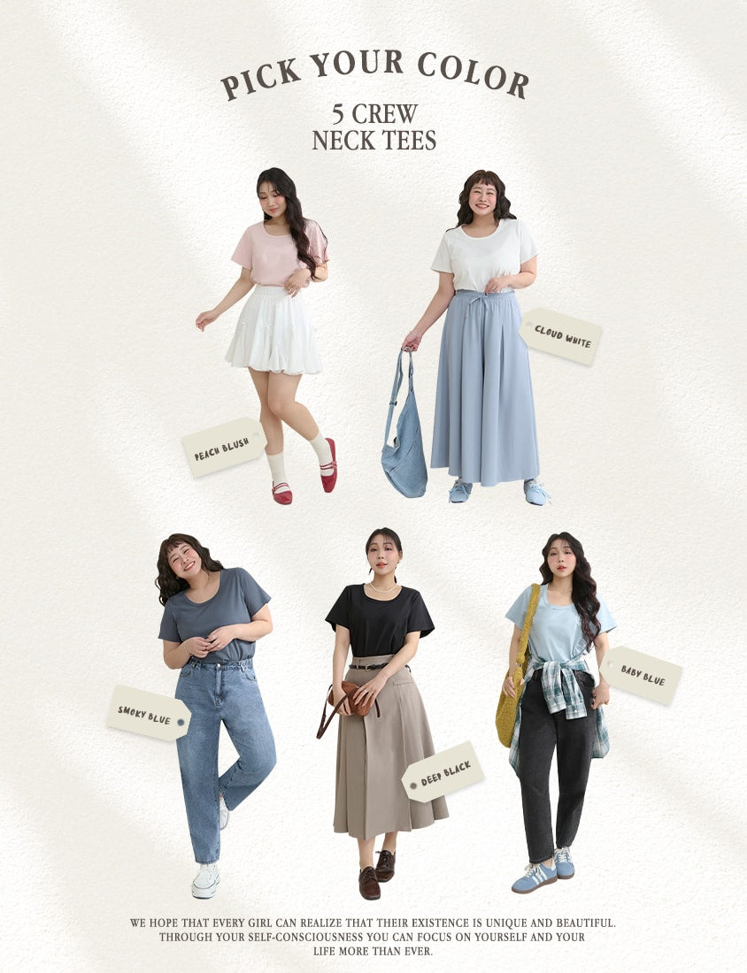 Upgraded 2.0! U-Neck Plus Size Slim Tee