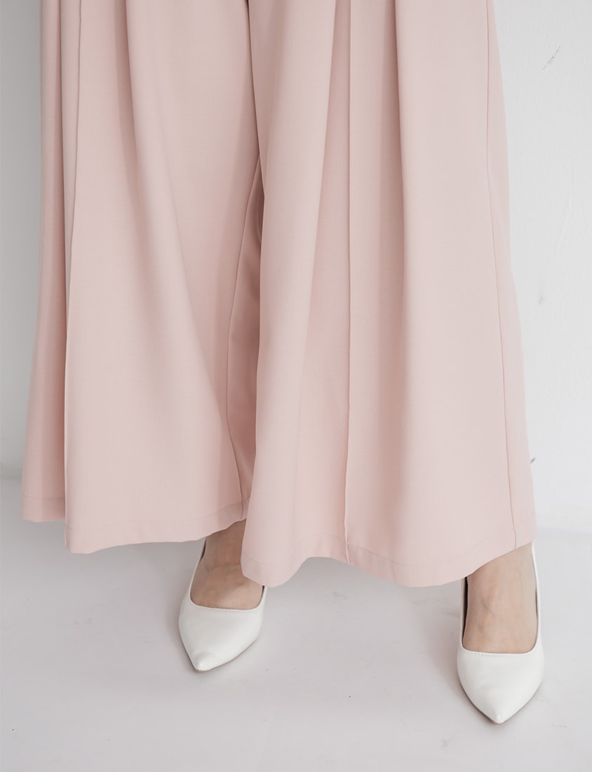 Pleated Cropped Plus Size Wide-Leg Pants