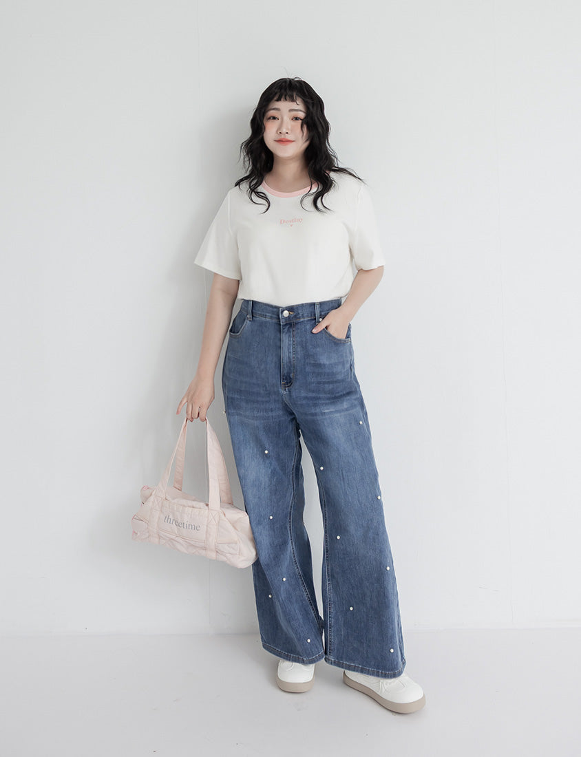 Instant Cooling Flocked Oversized Plus Size Tee