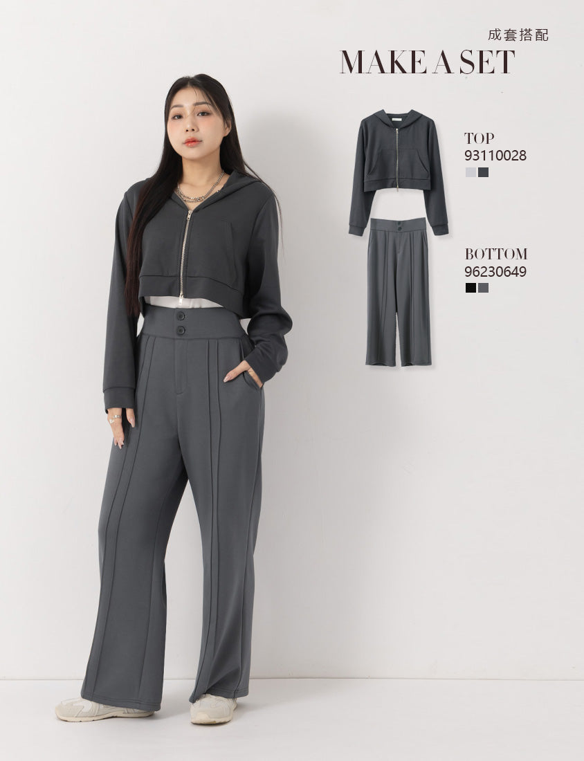MUA! Cloud Cotton High Waist Double Seam Plus Size Pants