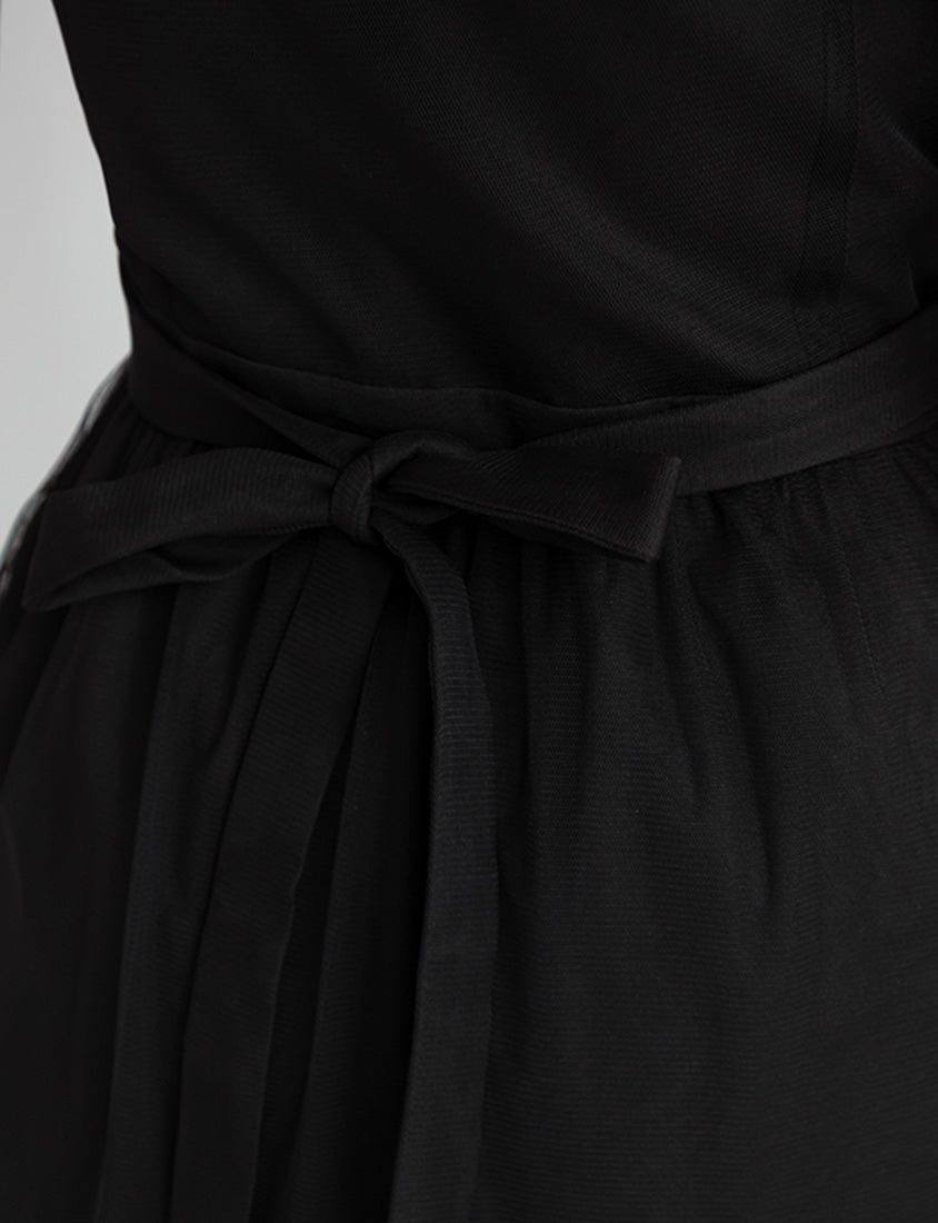 Romantic Adjustable Mesh Plus Size Cami Maxi Dress