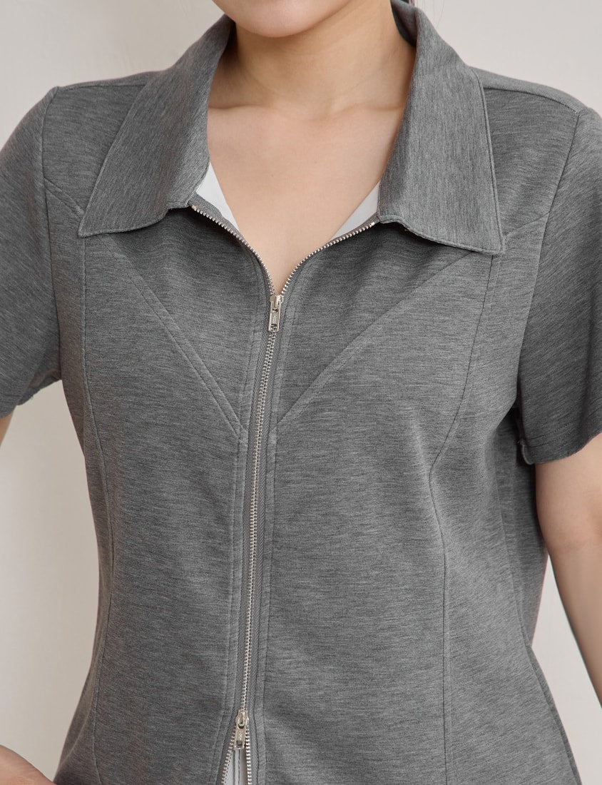 Instant Cool Cloud Cotton Double Zip Plus Size Shirt