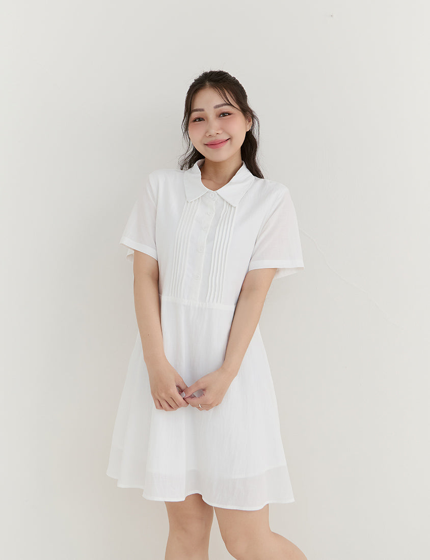 Casual Skin-Friendly Pleated Plus Size Mini Dress