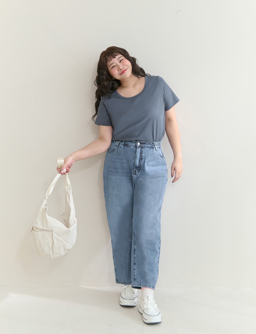 Upgraded 2.0! U-Neck Plus Size Slim Tee