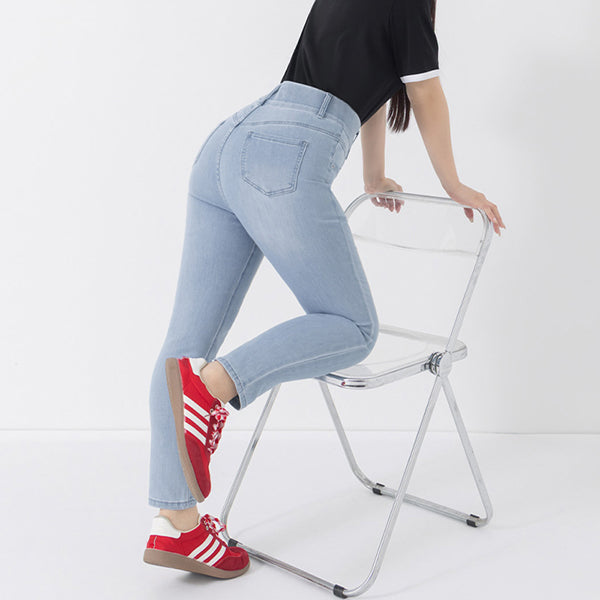 Ultra High Waist Tummy Flattering Long Leg Plus Size Jeans