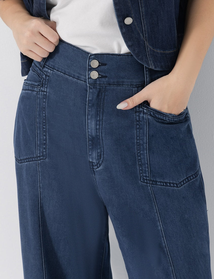 Lightweight Cloud Denim Zero-Restriction Plus Size Jeans (Long)