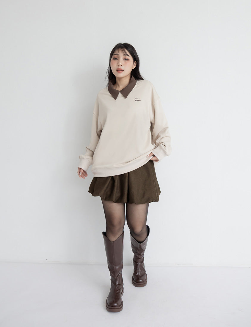 Matching Embroidered Plus Size Oversized Sweatshirt (UNISEX)
