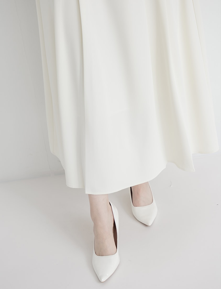 MISS. Slim Fit Tailored Pleated A-Line Plus Size Maxi Skirt