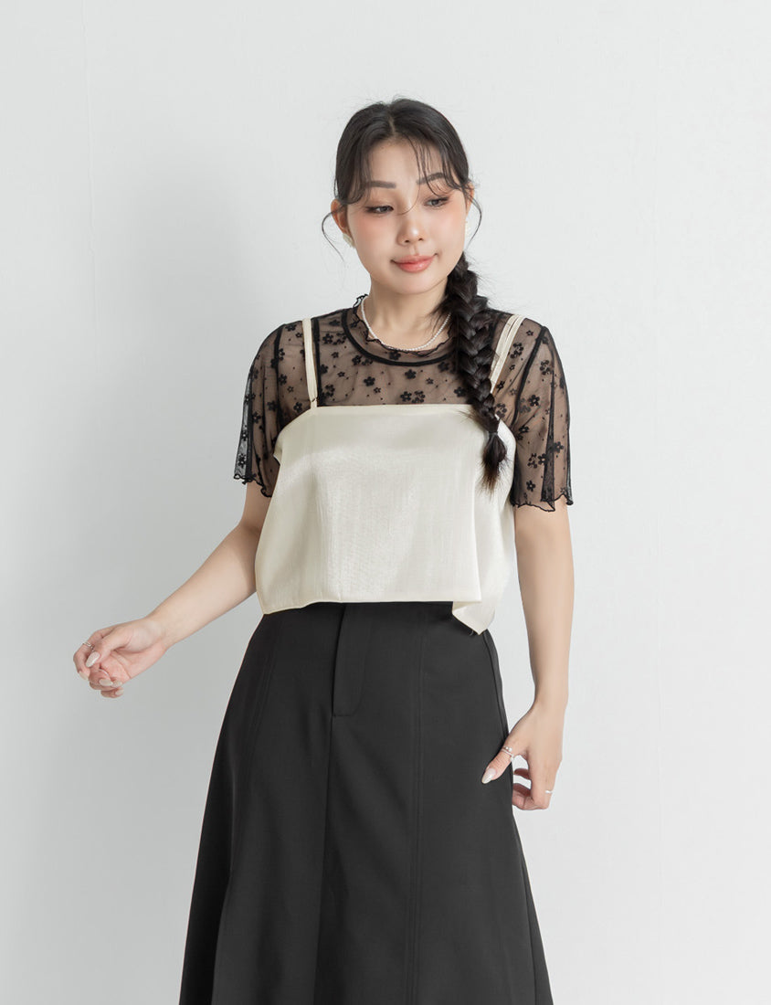 MISS. Sheen Satin Layering Plus Size Cami Vest