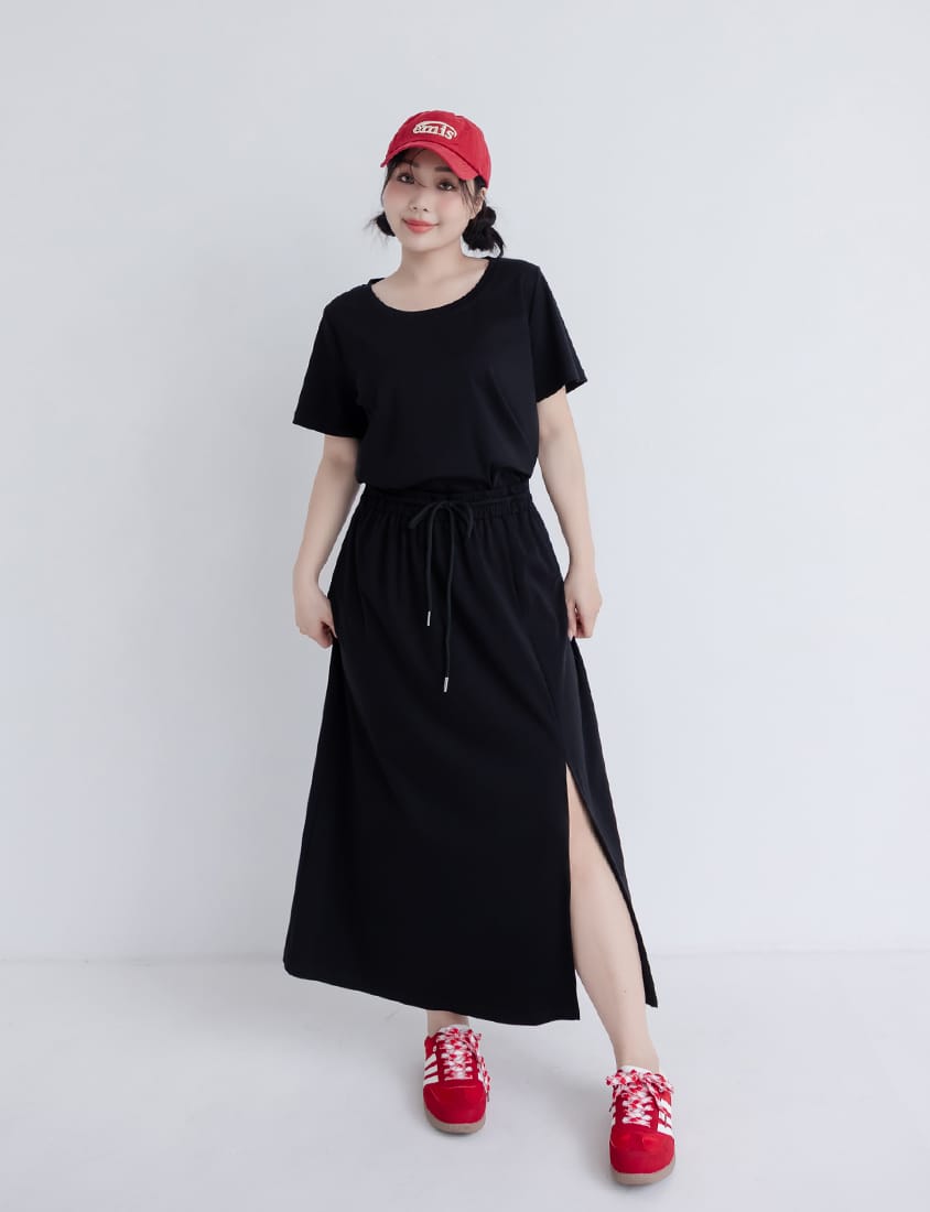 Silky Cool Liquid Touch Cotton Short Sleeve Plus Size Tee