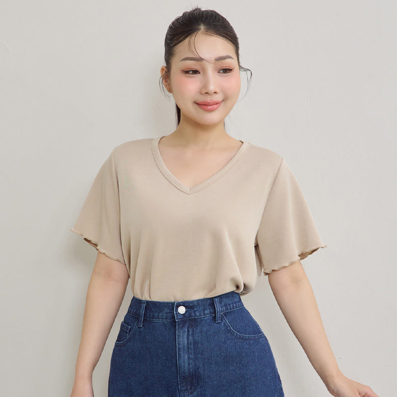 Instant Cool Cloud Cotton V-Neck Plus Size Tee