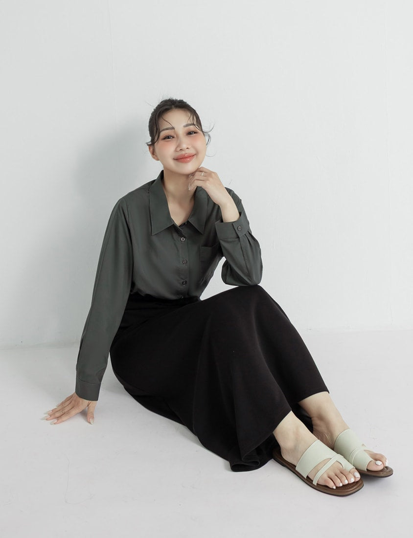Instant Icy Cooling Cloud Cotton High Waist A-Line Plus Size Maxi Skirt