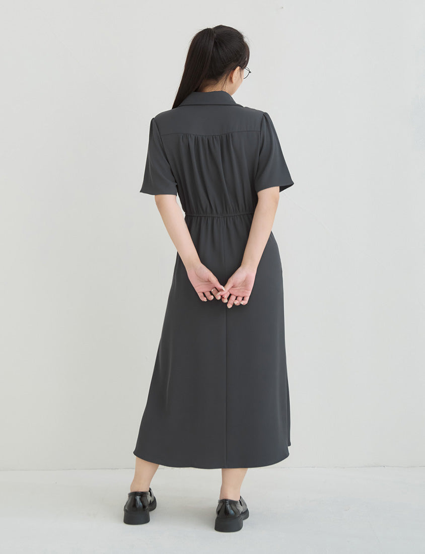 Silky Cool Slim Fit Plus Size Shirt Dress