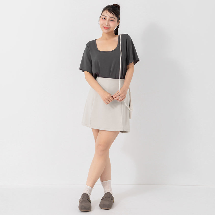 Instant Cooling Cloud Cotton Square Neck Plus Size Tee