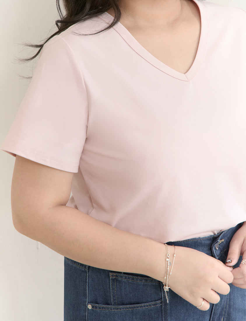 Upgraded 2.0! V-Neck Plus Size Slim Tee