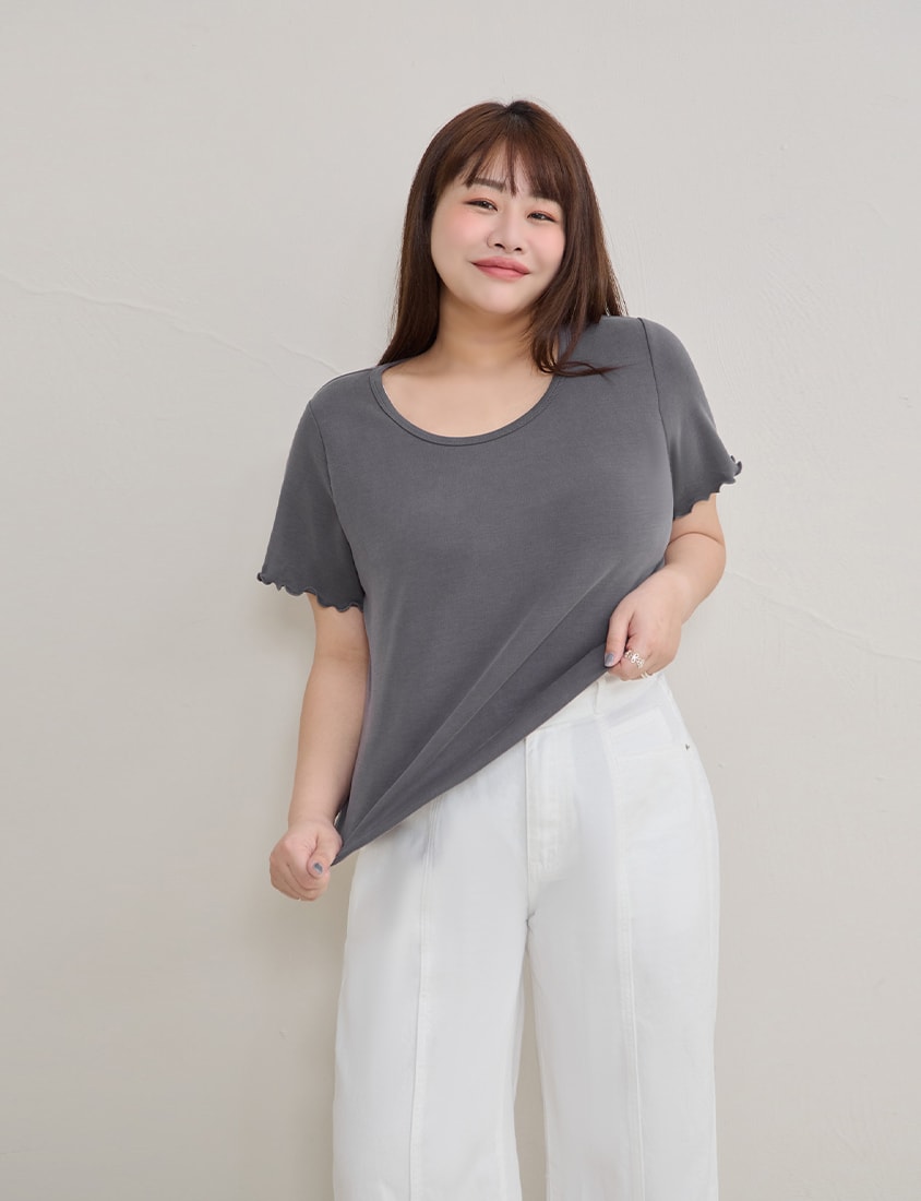 Instant Cool Cloud Cotton Crewneck Plus Size Tee