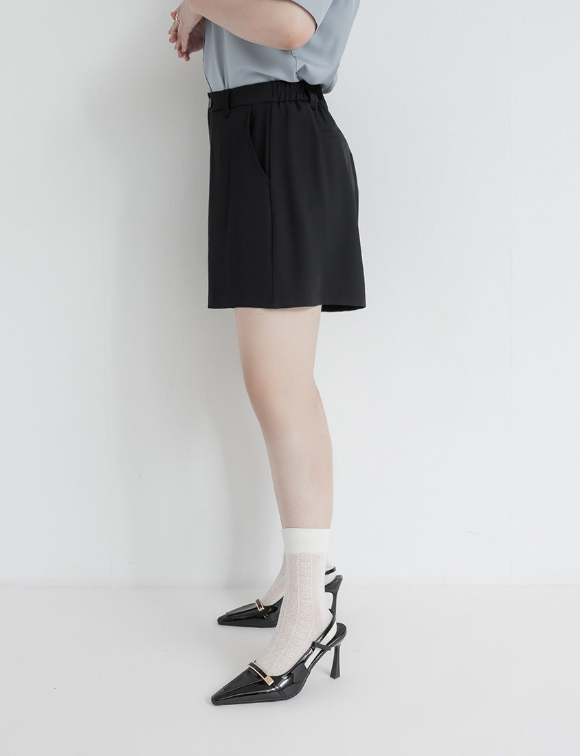 MISS. Silky Cooling A-Line Plus Size Tailored Shorts