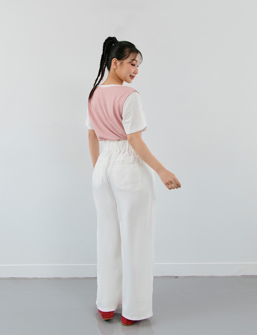 Pear-Shaped Friendly! Perfect Fit Twill Cotton Plus Size Wide Pants