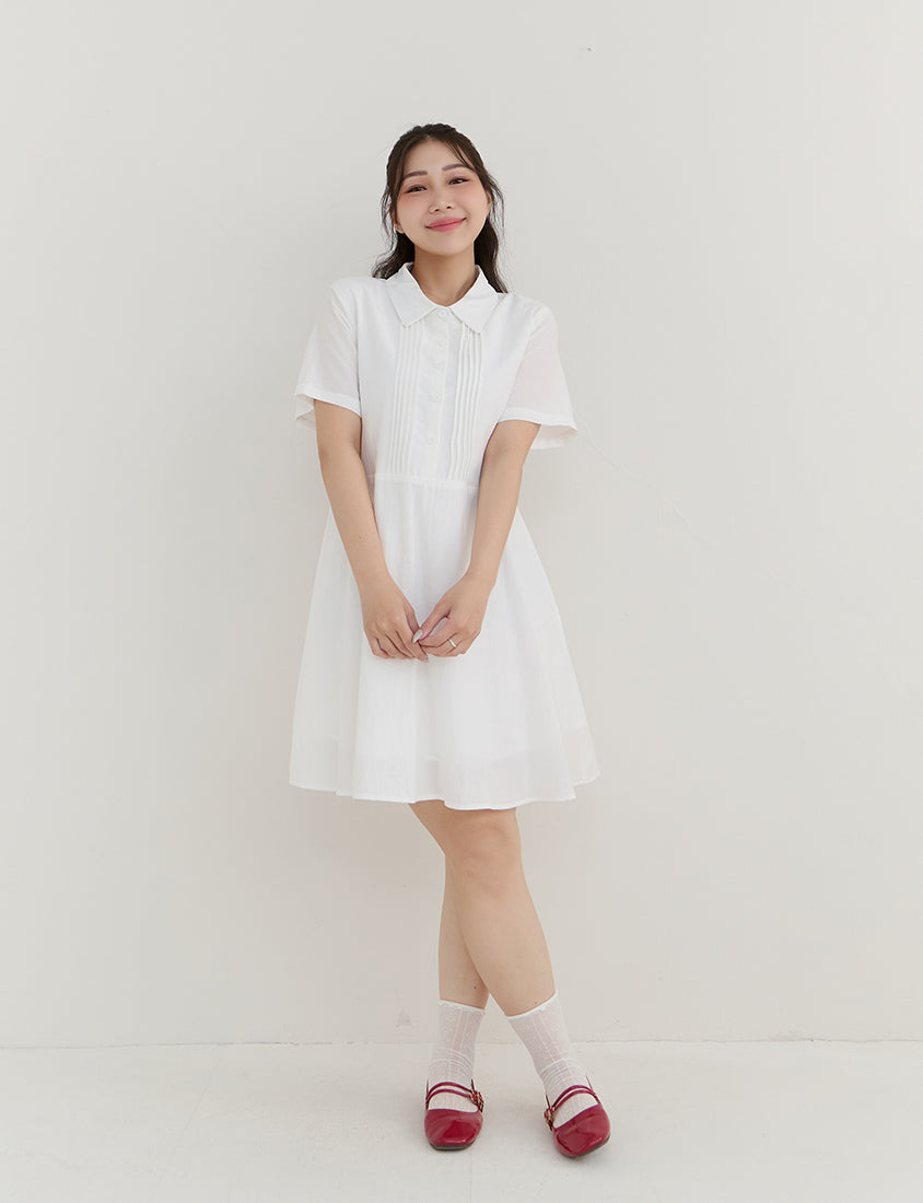 Casual Skin-Friendly Pleated Plus Size Mini Dress
