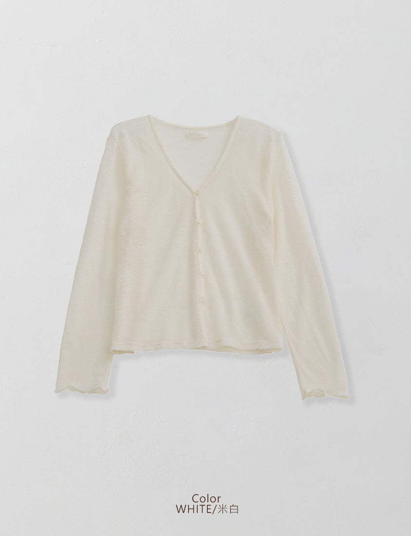 MUA! Textured Sheer Knit Plus Size Cardigan