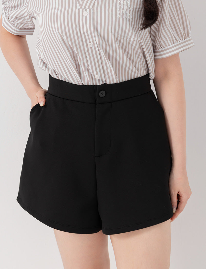 Standard Perfect Fit Structured Cloud Cotton Plus Size Shorts