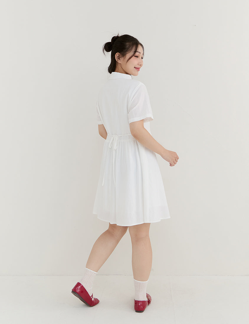 Casual Skin-Friendly Pleated Plus Size Mini Dress
