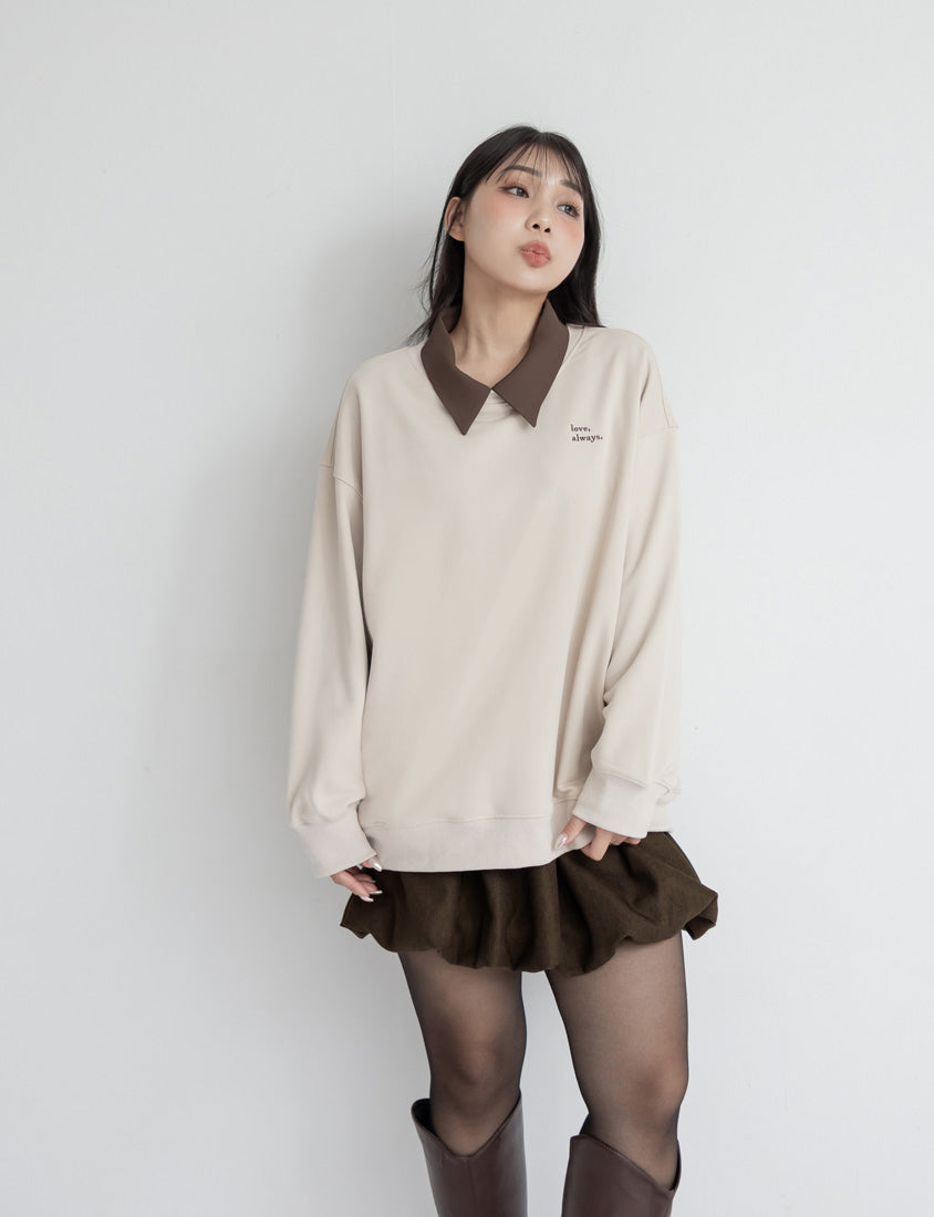 Matching Embroidered Plus Size Oversized Sweatshirt (UNISEX)