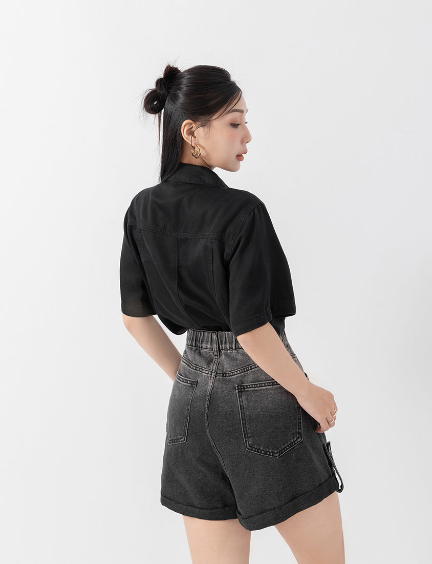MUA! Cool Touch Lyocell Twill Cropped Plus Size Jacket