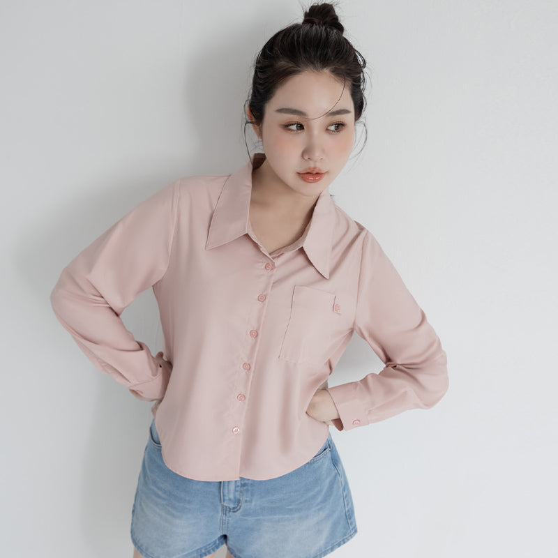 Instant Icy Cooling Cropped Sun Protection Plus Size Shirt