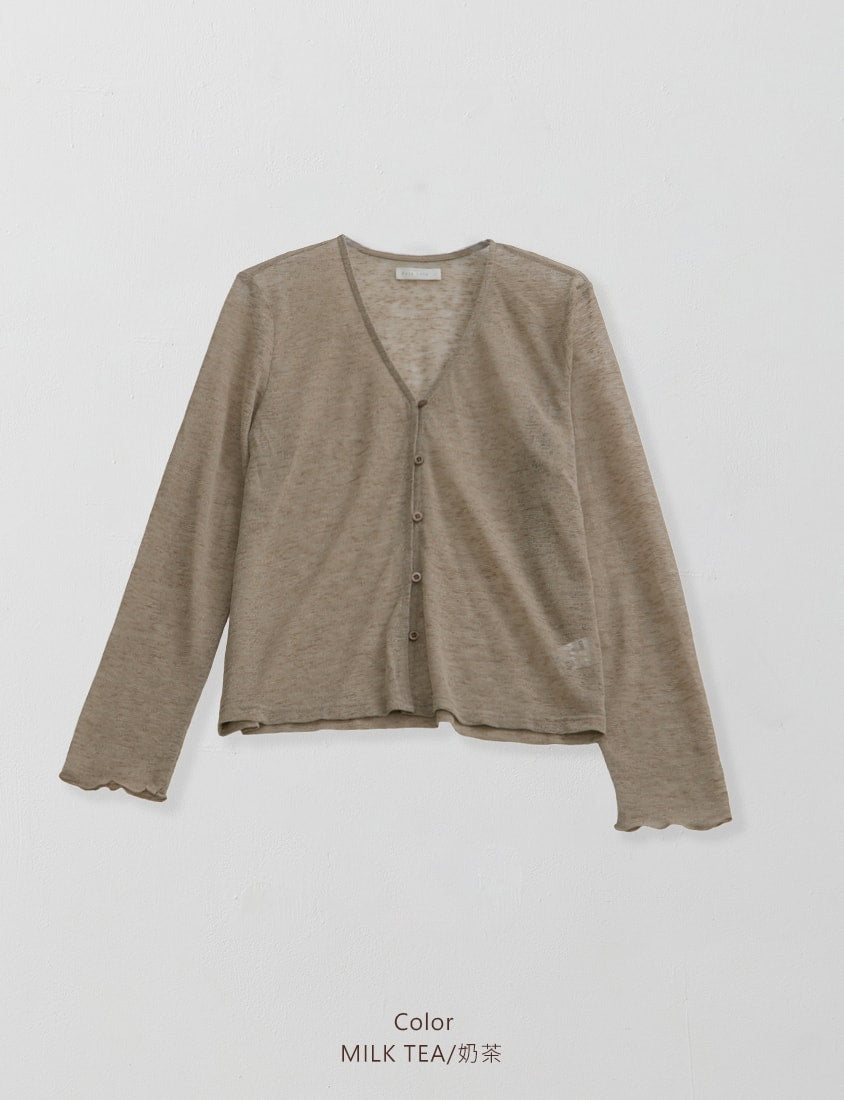 MUA! Textured Sheer Knit Plus Size Cardigan