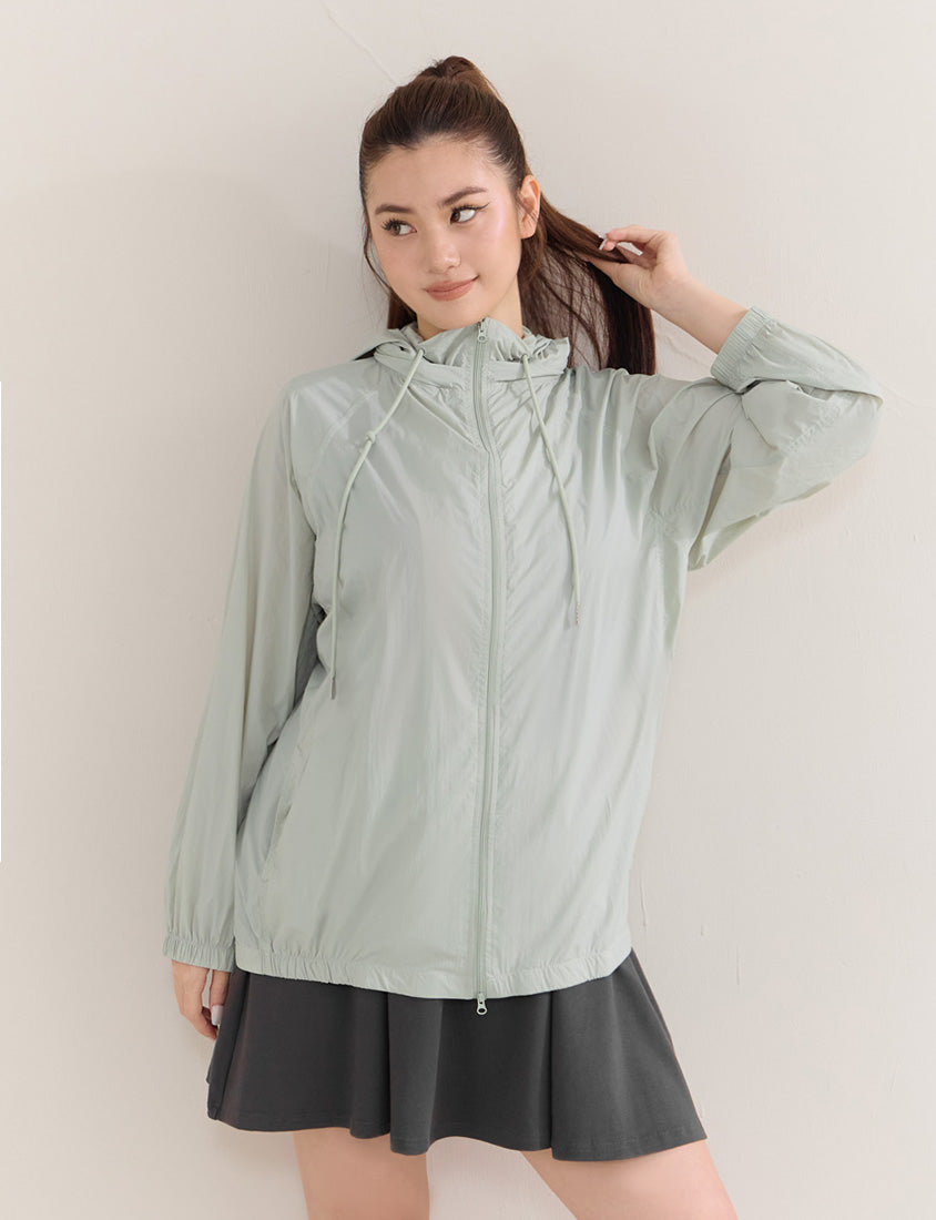 Instant Cooling UV-Protection Oversized Hooded Plus Size Jacket