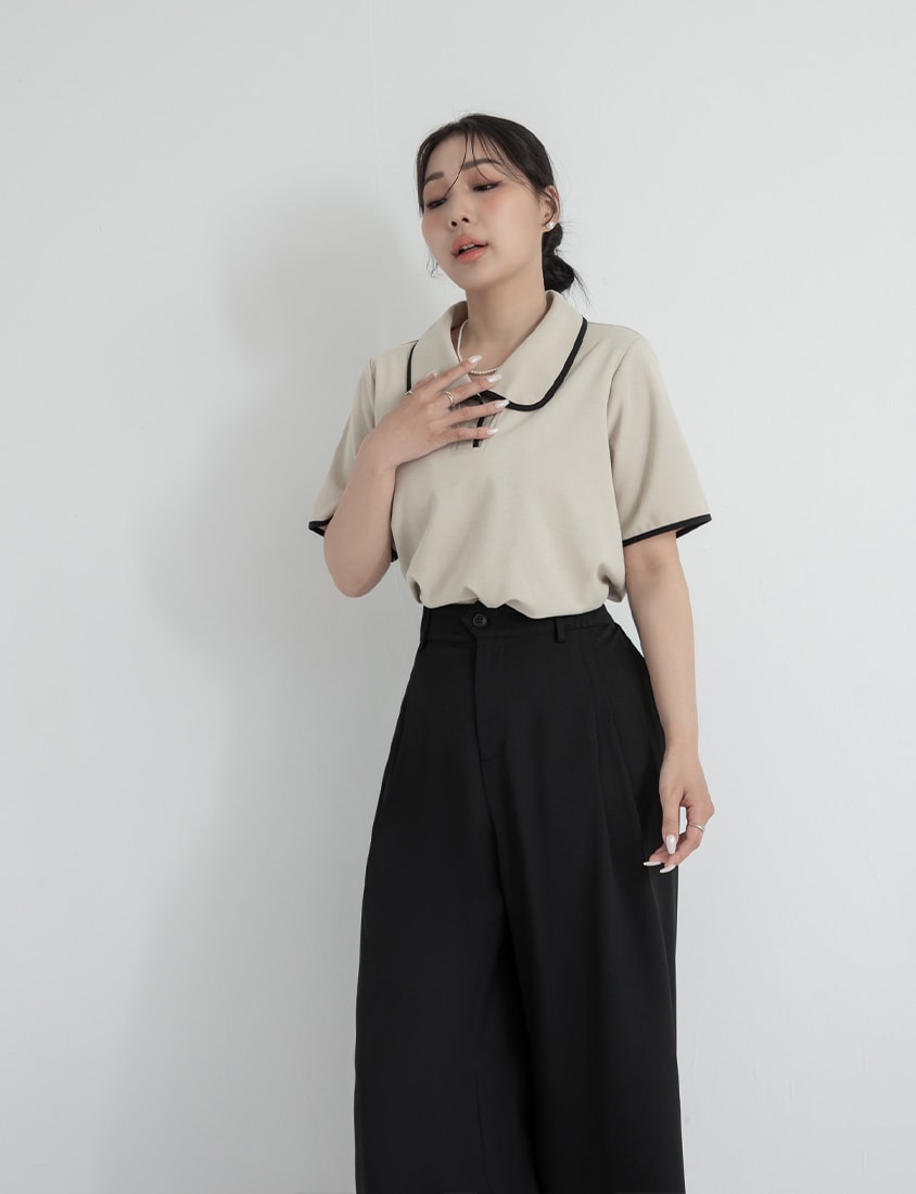 MISS. Lightweight Chiffon Waist Plus Size Long Pants