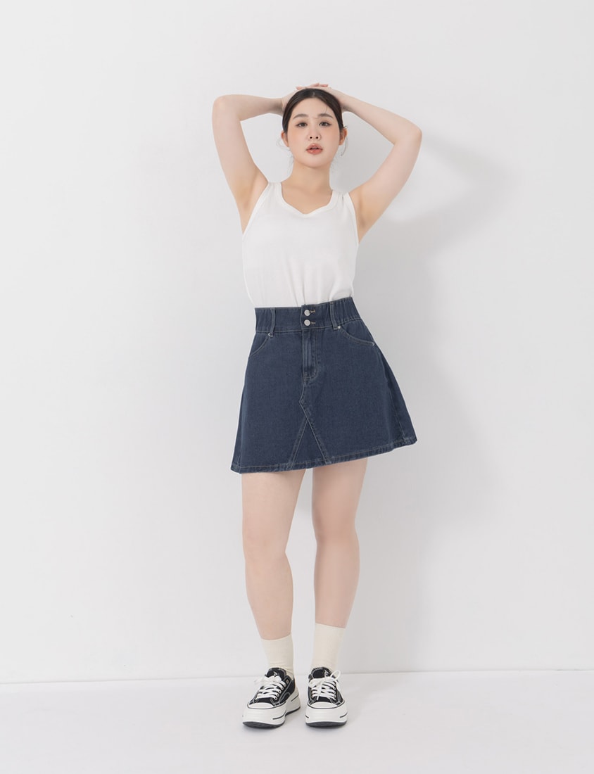 Basic Ribbed Sleeveless Plus Size Tank Top