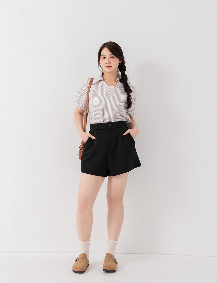 Standard Perfect Fit Structured Cloud Cotton Plus Size Shorts