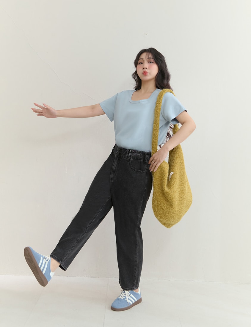 Upgraded 2.0! U-Neck Plus Size Slim Tee