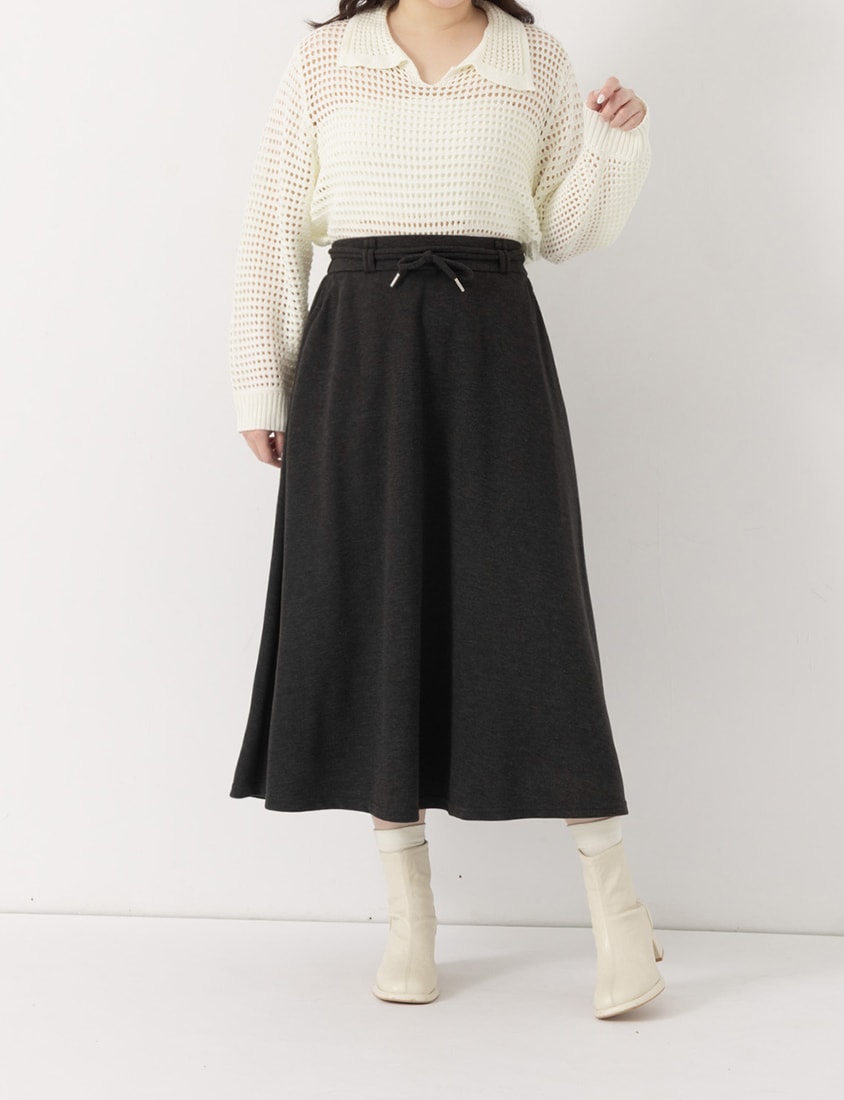 Anti-Pilling Cutout Hollow Collar Plus Size Knit Top