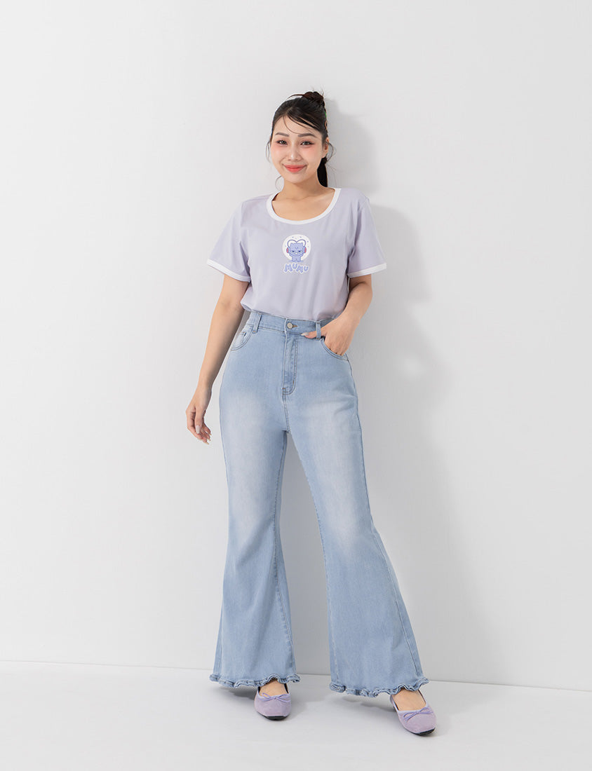 Poly Lulu x UGLY MEWS Collab Cute Cat Tee