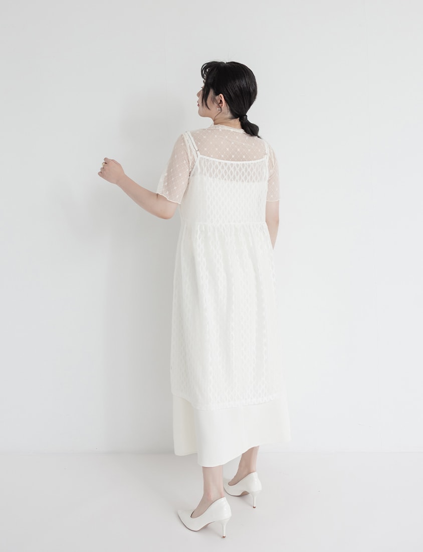 MISS. 2-Way Diamond Pattern Tie Plus Size Long Vest