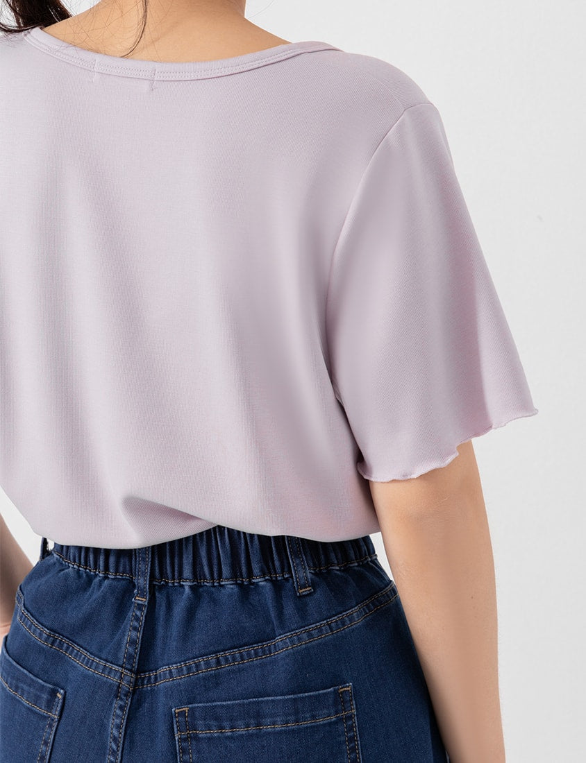 Instant Cooling Cloud Cotton Square Neck Plus Size Tee