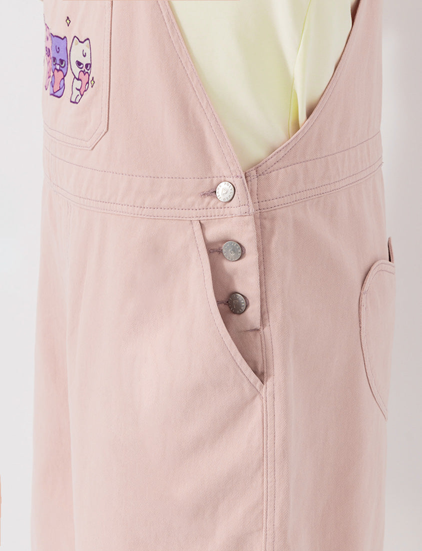 Poly Lulu x UGLY MEWS Collab Plus Size Overall Shorts