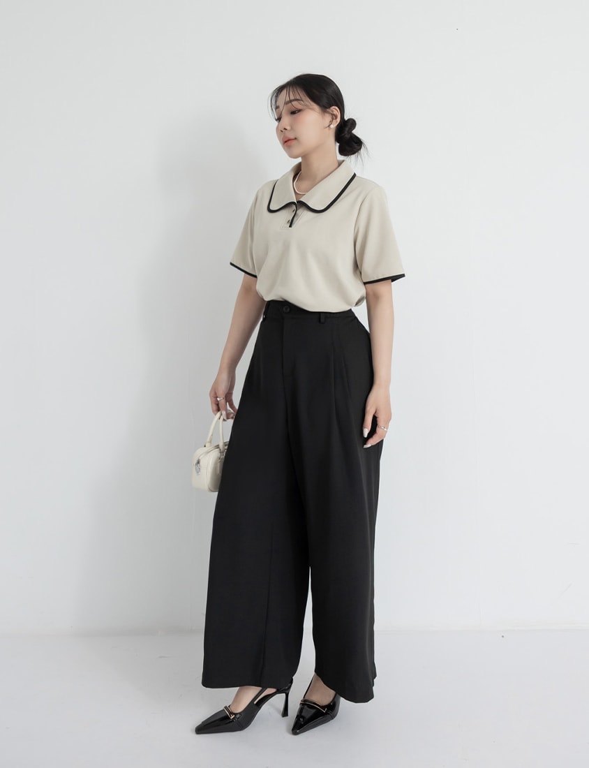 MISS. Lightweight Chiffon Waist Plus Size Long Pants
